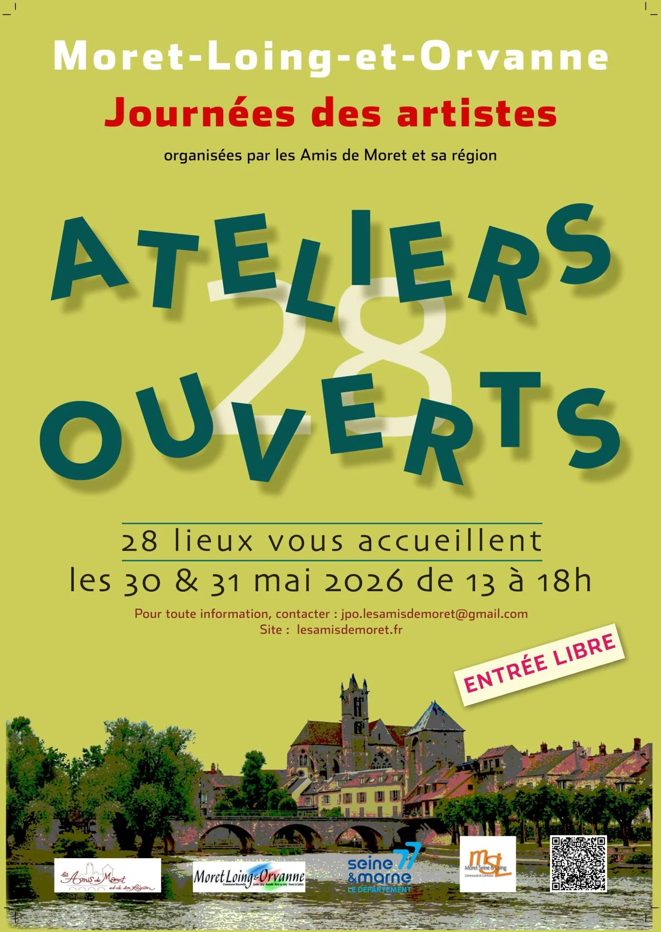 Affiche Journée des Artistes Moret sur Loing